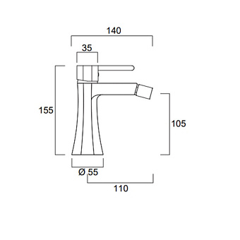 Смеситель для биде SIMAS Б/С смесители EIMMB oro золото