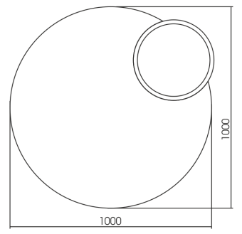 Зеркало Azario SATELLIT LED-00002484 100х100см с подсветкой