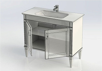 Тумба под раковину напольная AQUANET Селена 201650 45х99,8х86,5см