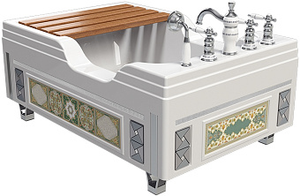 Ванна акриловая RADOMIR Тахрат 1-01-0-0-1-166 120х80см пристенная