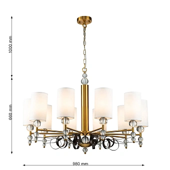 Люстра подвесная Favourite Opera 2994-10P 400Вт 10 лампочек E14