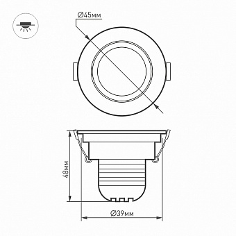 Светильник точечный встраиваемый Arlight LTM 015398 3Вт LED