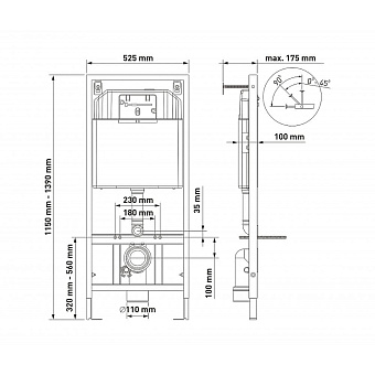 Инсталляция с унитазом BERGES NOVUM 043214