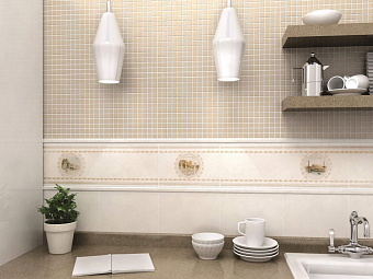 Настенная плитка KERAMA MARAZZI 20098 беж светлый 29,8х29,8см 1,066кв.м. матовая