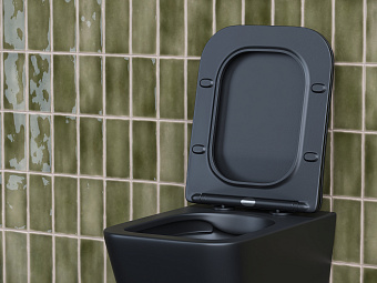 Унитаз подвесной Ceramica Nova Metric CN3007MB безободковый с микролифтом