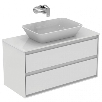 Столешница IDEAL STANDARD CONNECT AIR E0851B2 ДСП 44,2х10,3см glossy white + matt white