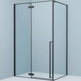 Душевое ограждение, прямоуг., черный ал. проф., 120x90x195, Slide, IDDIS, SLI6BS2i23