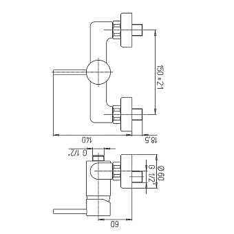 Смеситель для душа Paini Cox 78CR511 хром