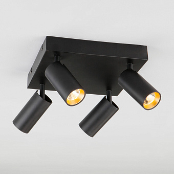 Светильник потолочный Eurosvet Fleur 20066/4 черный/золото 20Вт LED