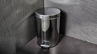 Мусорное ведро FIXSEN HOTEL FX-31024 полированная сталь 8л Нажимной