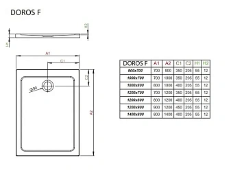 Душевой поддон RADAWAY Doros F 70х100см