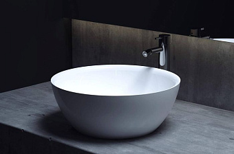 Раковина накладная SALINI GLORIA 1102210MRH S-Stone матовая 42,5х42,5см