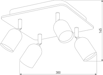 Светильник потолочный TK Lighting Top 4414 50Вт GU10