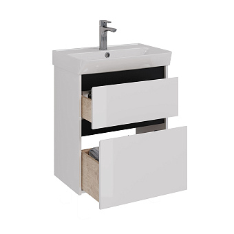 Тумба под раковину напольная LEMARK Combi LM03C60T-black 35х57,4х65см