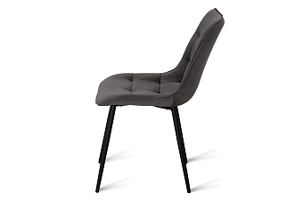 Кухонный стул AERO 47х65х87см велюр/сталь Dark Grey