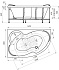 Ванна акриловая RADOMIR Vannesa 2-01-0-2-1-217 169х110см угловая