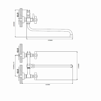 Смеситель для ванны Maxonor MN2719 хром