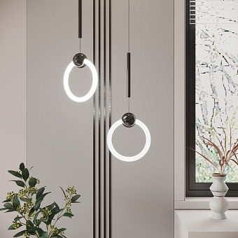 Светильник подвесной Eurosvet Rim 90165/1 черный жемчуг 10Вт LED