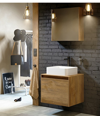 Шкаф зеркальный AQWELLA Mobi MOB0406+MOB0717DB 17х61х60см