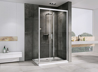 Угловое ограждение Abber Sonnenstrand AG07110-S85 195х85см стекло прозрачное
