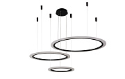 Люстра подвесная CRYSTAL LUX MANZANA MANZANA SP67W LED D400+600+800 BLACK 67Вт 1 лампочек LED
