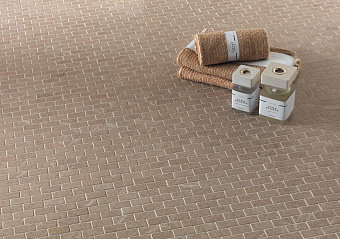 Керамическая мозаика Atlas Concord Италия MARVEL STONE AS4M Desert Beige Mosaico Burattato 29,8х29,8см 0,54кв.м.