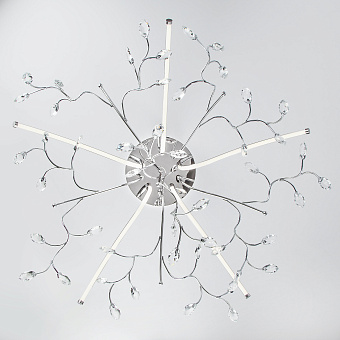 Люстра хрустальная Eurosvet Claudia 90036/5 хром 72Вт 5 лампочек LED