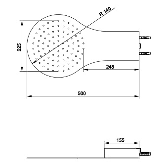 Верхний душ Bongio O'Clock Green 14889OR00 золотой