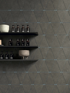 Керамическая мозаика Atlas Concord Италия Boost Natural A7CR Coal Mosaico Rhombus 33,8х36,7см 0,496кв.м.