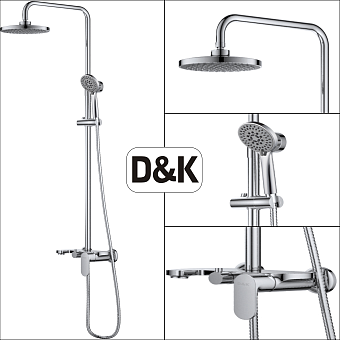 Душевая система D&K Bayern.Purer DA1253701B06 хром