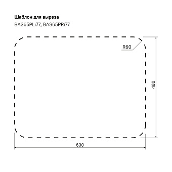 Мойка кухонная IDDIS Basic BAS65PRi77 65х50см сталь