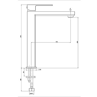 Смеситель для раковины Paini Grazia 21PZ205LL чёрный (матовый)