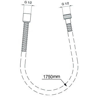 Душевой шланг IDEAL STANDARD BG175AA 175см chrome