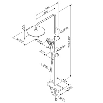 Душевая система AM-PM Like F0780200 хром