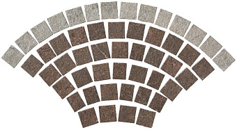 Керамическая мозаика Atlas Concord Италия Dolmen Pro A02W Cenere-Rosso Coda di Pavone Grip 53,2х102,8см 1,077кв.м.