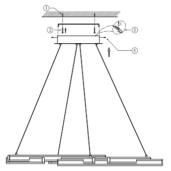Светильник подвесной Maytoni Line MOD016PL-L75MG3K 75Вт LED