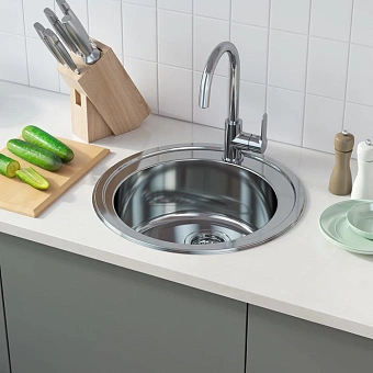 Мойка кухонная IDDIS Suno SUN50P0i77 50,5х50,5см сталь