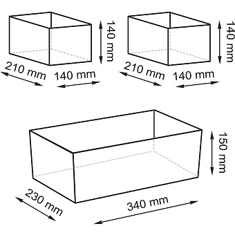 Корзина для белья WASSERKRAFT Mindel WB-850 Set серый 11,7л