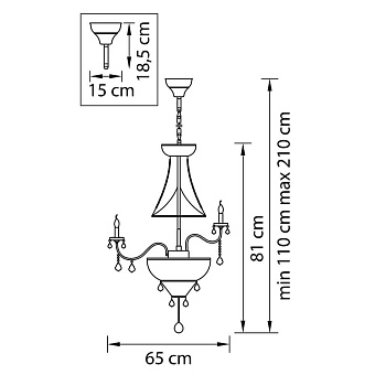 Люстра подвесная Lightstar Classic 700161 60Вт 16 лампочек E14