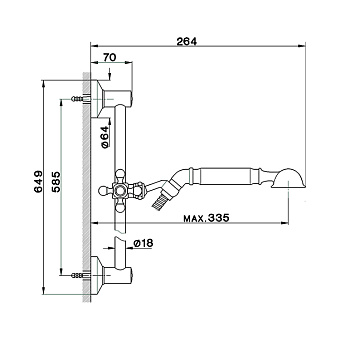 Душевой комплект Cisal Shower AR00311221 хром