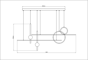 Светильник подвесной Arte Lamp POLARIS A2610SP-85BK 85Вт LED