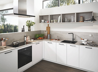 Мойка кухонная GROHE K500 31648AP0 55,5х46см чёрный гранит