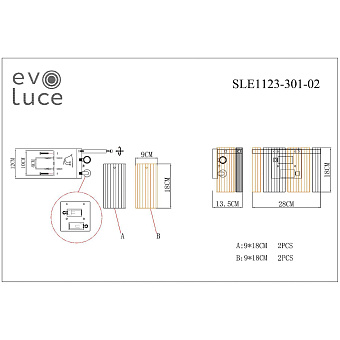 Бра Evoluce TRESA SLE1123-301-02 80Вт E14