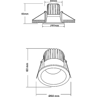 Светильник точечный встраиваемый Maytoni Zoom DL034-01-06W4K-B 6Вт LED