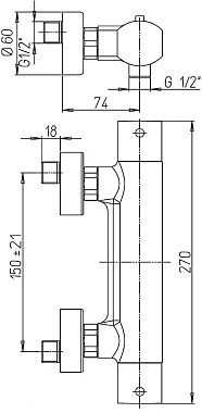 Смеситель для душа Paini Ovo 86CR511TH хром