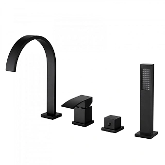 Смеситель для ванны Abber Wasserfall AF8613B чёрный матовый