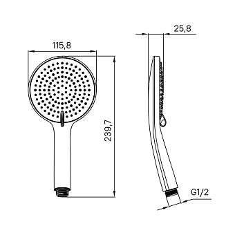 Ручной душ IDDIS Optima Home OPH3F0Wi18 белый матовый