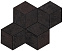 Керамическая мозаика Atlas Concord Италия Blaze A0UN Iron Mosaico Esagono Lapp 30х35см 0,42кв.м.