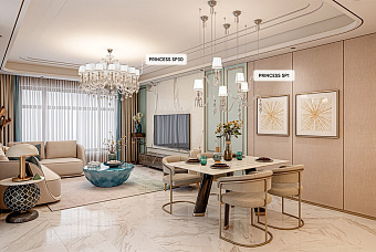 Светильник подвесной CRYSTAL LUX PRINCESS PRINCESS SP1 60Вт E14