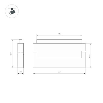 Магнитный трековый светильник Arlight Mag-Orient-Flat-Fold 035857 12Вт LED белый